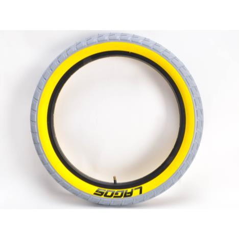 Lagos Crawler Pair Grey/Yellow 20 inch BMX Tyre  £29.99